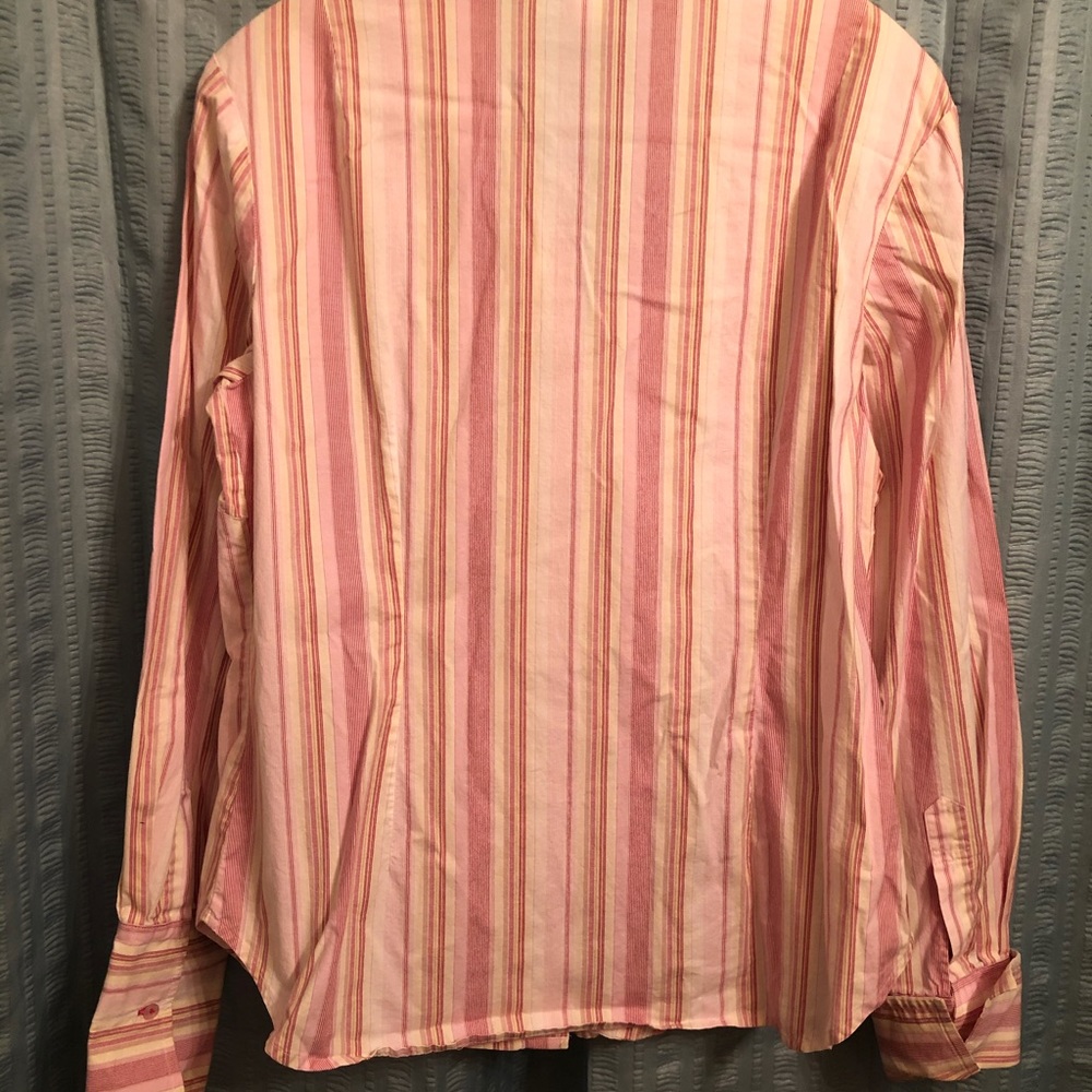 Moda International Multi Color Striped Top Large - Picture 10 of 11